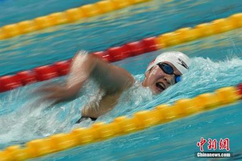 中國(guó)僑網(wǎng)資料圖:李冰潔在比賽中。中新社記者 武俊杰 攝