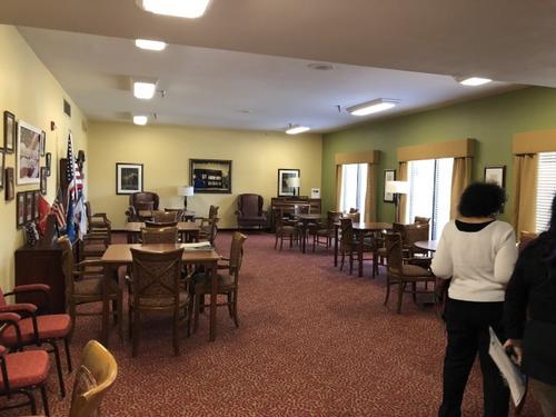 中國僑網(wǎng)安養(yǎng)院的活動(dòng)室。(美國《世界日?qǐng)?bào)》/王若然 攝)