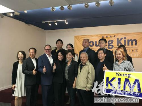 中國(guó)僑網(wǎng)美國(guó)加州39區(qū)聯(lián)邦眾議員共和黨候選人金映玉反對(duì)種族異化。(美國(guó)《世界日?qǐng)?bào)》╱聶達(dá) 攝)