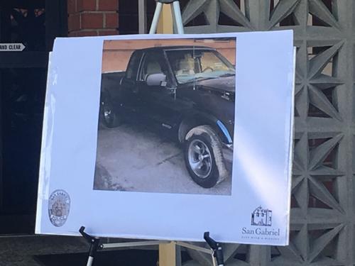 中國僑網(wǎng)犯案車輛在圣蓋博市找到。(美國《世界日報》/林佩錦 攝)