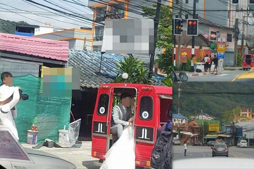 中國(guó)僑網(wǎng)中國(guó)夫妻普吉島拍婚紗照。(泰國(guó)《世界日?qǐng)?bào)》)