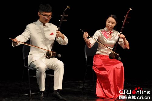 中國(guó)僑網(wǎng)民樂(lè)表演。(張瑾 攝)