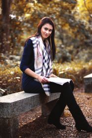 中國(guó)僑網(wǎng)俄羅斯女學(xué)霸阿麗娜。(張迪 攝)