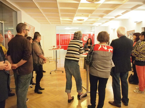 楊萌個(gè)人畫展開幕式