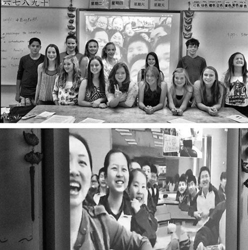 兩校視頻通話(huà)和班會(huì)活動(dòng)