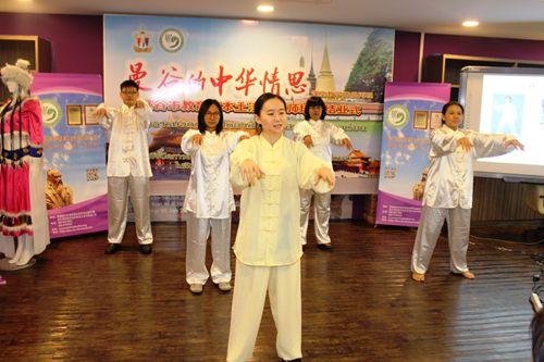 中國僑網(wǎng)本土教師和孔子學(xué)院教師打太極