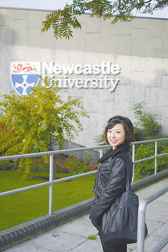 劉瑩在紐卡斯?fàn)柎髮W(xué)收獲頗多。