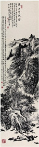 中國僑網(wǎng)焦墨組畫(180cm*48cm 紙本水墨)-穆家善(美國)-2014