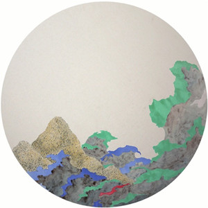 中國僑網(wǎng)觀察地-聚寶盆(86cm*86cm 水墨裱版)-邱伶琳(中國臺灣)-2011