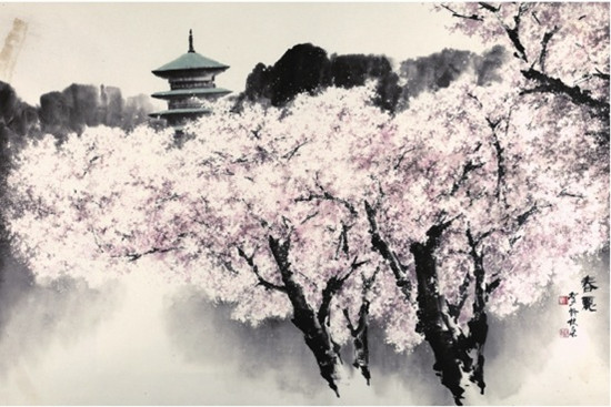 中國僑網(wǎng)春麗(96cm*142cm 紙本水墨)-沈和年(日本)-2014