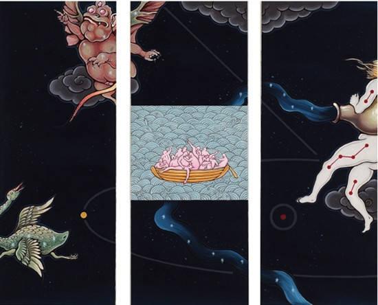 中國(guó)僑網(wǎng)迷航No.5-(130cm*162cm 布面丙烯)-關(guān)偉(澳大利亞)-2007