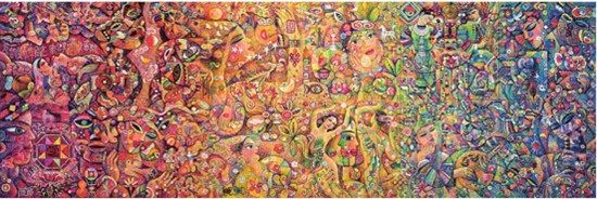 中國(guó)僑網(wǎng)夢(mèng)之錦(194.5cm*64.5cm 布面版畫(huà))-黃閃夜(美國(guó))-1999-2007