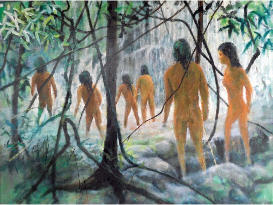 中國(guó)僑網(wǎng)Fishing trip(122cm*90cm 布面油畫(huà))-Paul Woei(蘇里南)-2014