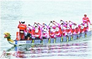 中國僑網(wǎng)九江的“金花”們在比賽中