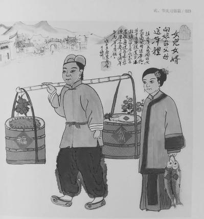 中國僑網(wǎng)福州民俗畫家陳友榮創(chuàng)作的閩都春節(jié)民俗畫