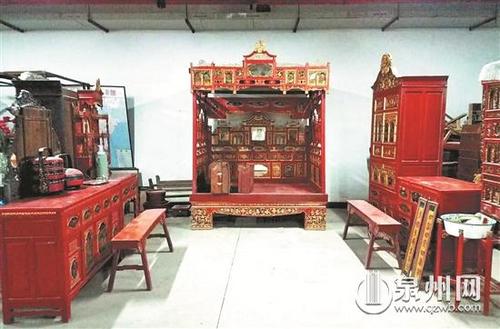 中國(guó)僑網(wǎng)婚房家具和婚俗用品保存完整 (晉江博物館供圖)