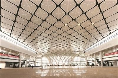 中國(guó)僑網(wǎng)江門站站場(chǎng)大廳一角