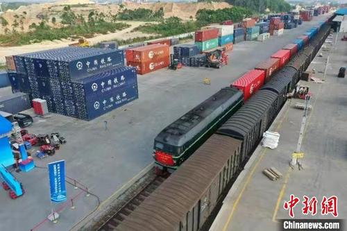 中國僑網(wǎng)江門北站首開至德國中歐班列 廣鐵集團(tuán)供圖