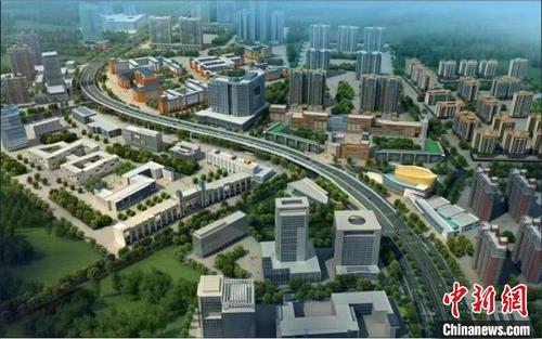 中國僑網(wǎng)佛山南海區(qū)機場大道工程效果圖 中鐵大橋局 供圖