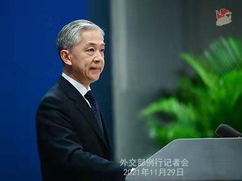 中國僑網(wǎng)外交部發(fā)言人汪文斌。薛偉 攝