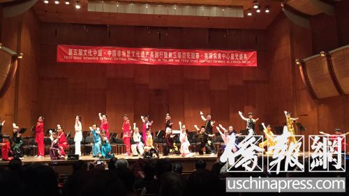 中國(guó)僑網(wǎng)新澤西州的各個(gè)族裔青少年表演武術(shù)博得觀眾喝彩。(美國(guó)《僑報(bào)》/林菁 攝)