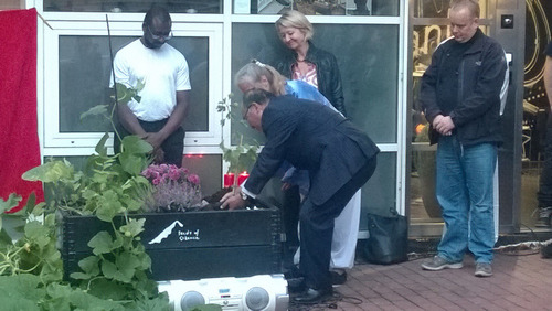 趙軍大使和帕米拉一起種下象征友誼的銀杏樹(shù)