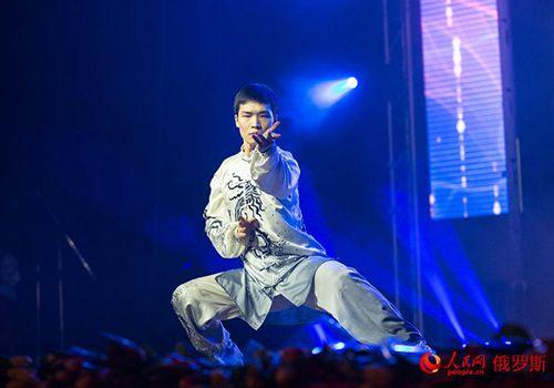 中國僑網(wǎng)武術(shù)表演(人民網(wǎng)記者 屈海齊 攝)